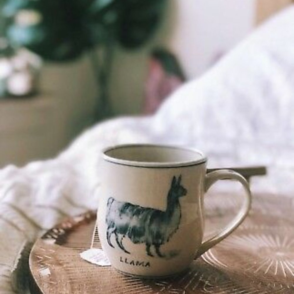 Anthropologie Lama mug